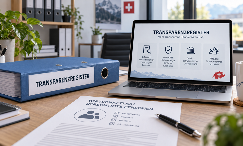 Modernes Schweizer Büro Mit Transparenzregister